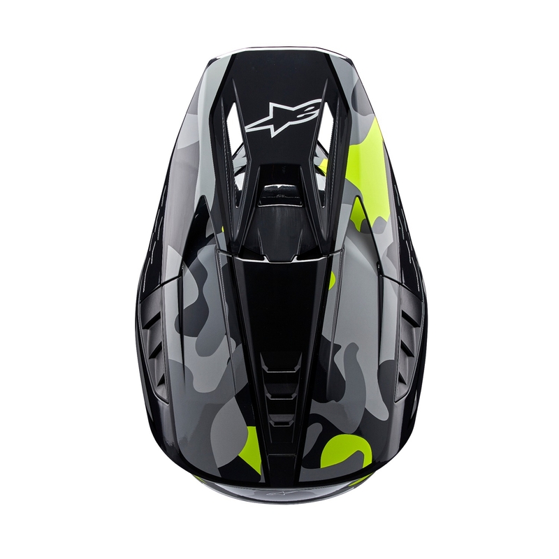 Alpinestars S-M5 Rover 2 motokroso šalmas tamsiai pilka-fluo geltona