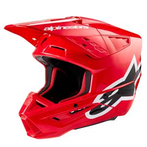 Alpinestars S-M5 Corp raudonas motokroso šalmas