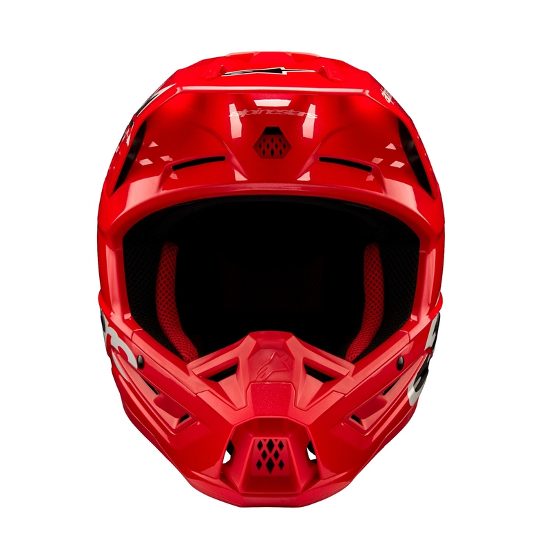 Alpinestars S-M5 Corp raudonas motokroso šalmas