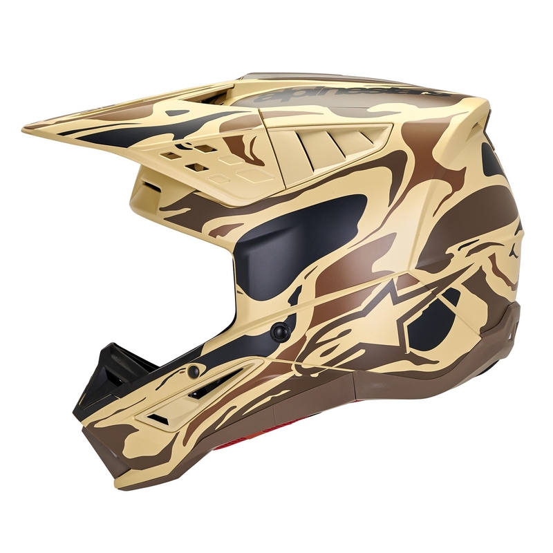 Alpinestars S-M5 Mineral motokroso šalmas matinis tamsiai rudas kamufliažas
