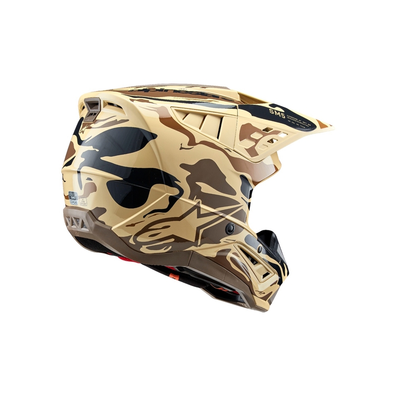 Alpinestars S-M5 Mineral motokroso šalmas matinis tamsiai rudas kamufliažas