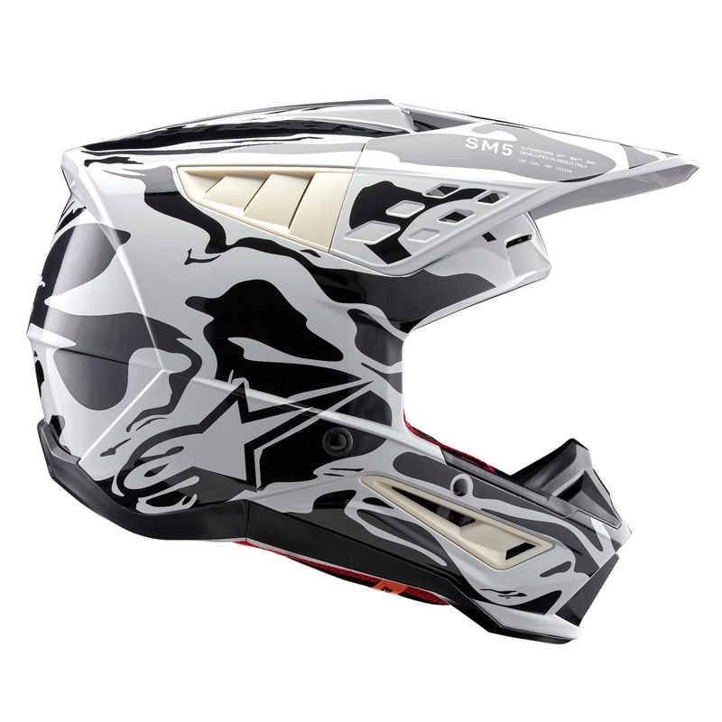 Alpinestars S-M5 Mineral grey camo motokroso šalmas