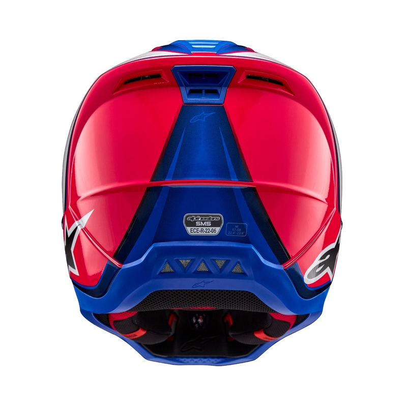 Alpinestars S-M5 Sail Motokroso šalmas balta-rožinė-mėlyna