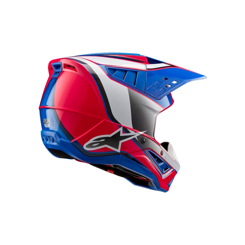 Alpinestars S-M5 Sail Motokroso šalmas balta-rožinė-mėlyna