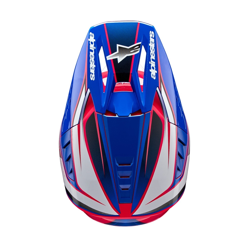 Alpinestars S-M5 Sail Motokroso šalmas balta-rožinė-mėlyna