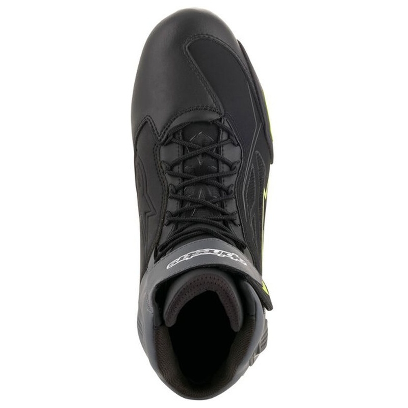 Alpinestars Faster-3 Drystar juodai pilkai geltoni motociklininko batai