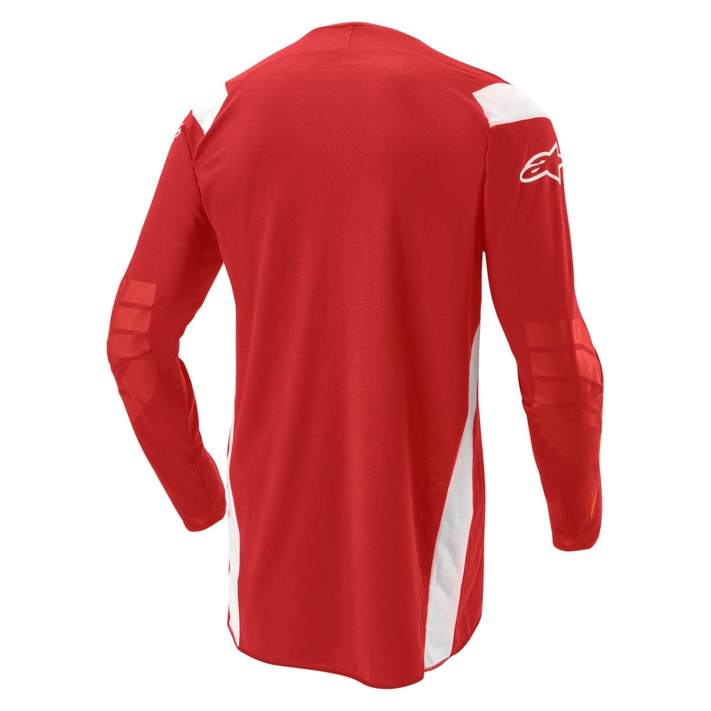 Alpinestars Techdura fluo raudoni motokroso marškinėliai