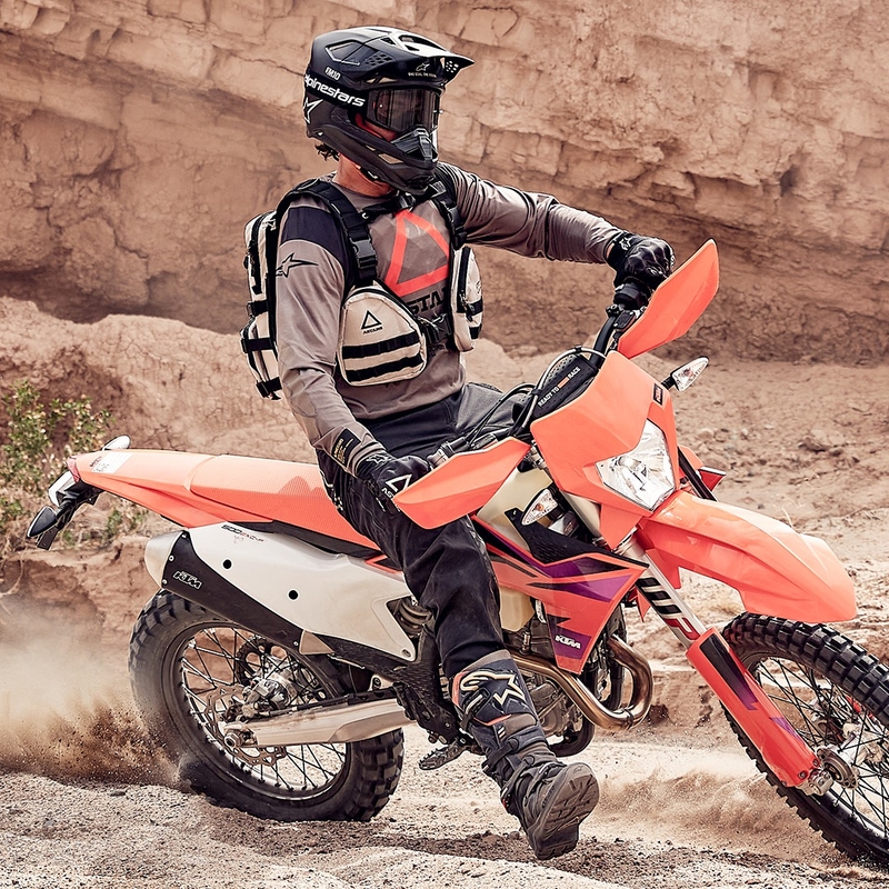 Alpinestars Techdura motokroso marškinėliai rudi