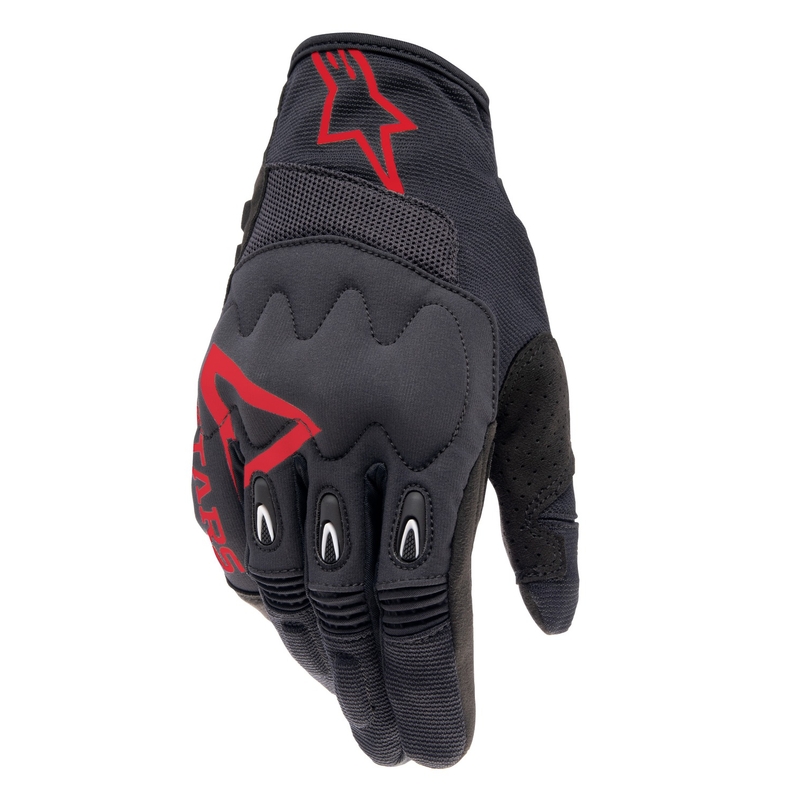 Alpinestars Techdura motokroso pirštinės juodos ir raudonos spalvos