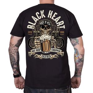 Marškinėliai Black Heart Beer Biker black