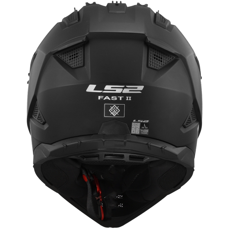 Motokroso šalmas LS2 MX708 Fast II Solid matinis juodas