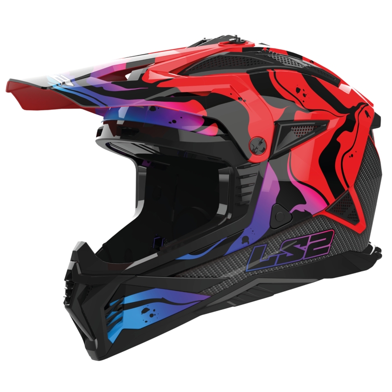 Motokroso šalmas LS2 MX708 Fast II Wash red
