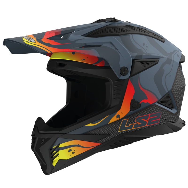 Motokroso šalmas LS2 MX708 Fast II Wash tamsiai pilkas