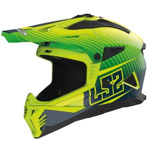 Motokroso šalmas LS2 MX708 Fast II Duck žalia-geltona