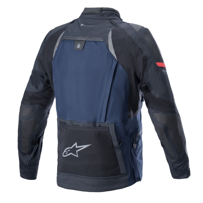 Alpinestars Boulder Gore-Tex tamsiai mėlyna-juoda motociklininko striukė