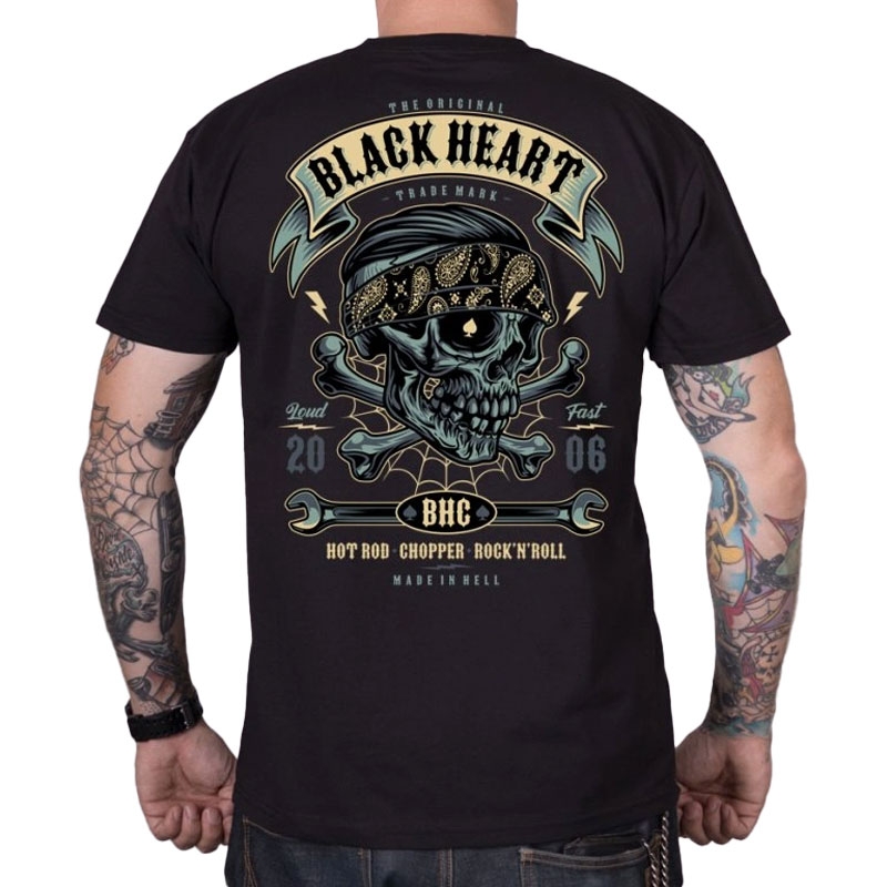 Marškinėliai Black Heart Bandana Boy black