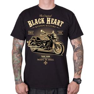 „Black Heart Harley“ juodas marškinėlis