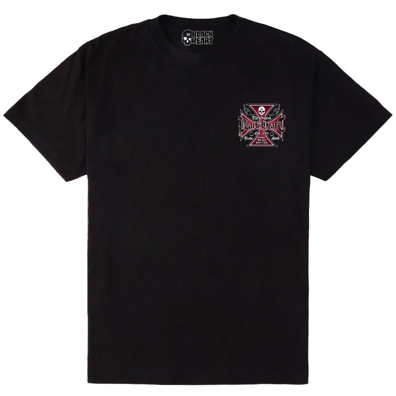 Tričko Black Heart Cross černé