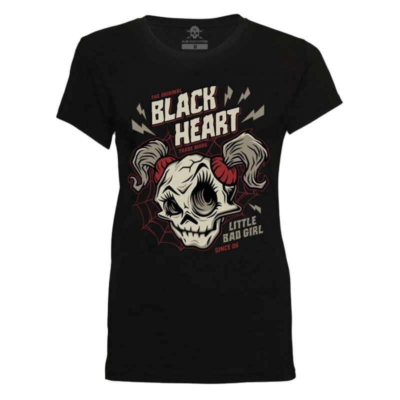 Moteriški marškinėliai Black Heart Ghost Face black