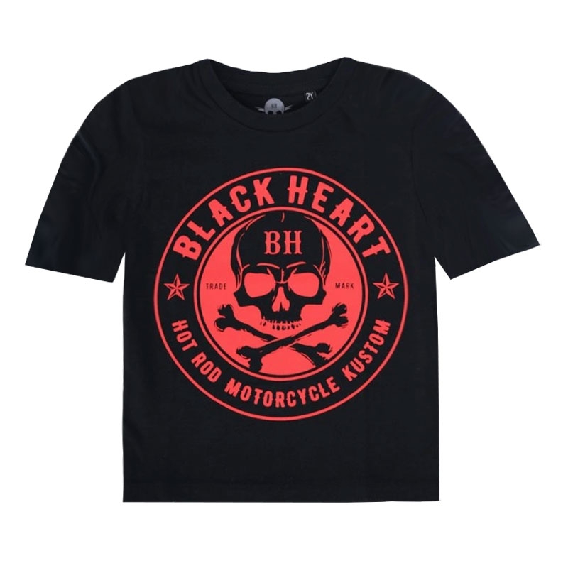 Dětské triko Black Heart Red Skul Blk černé