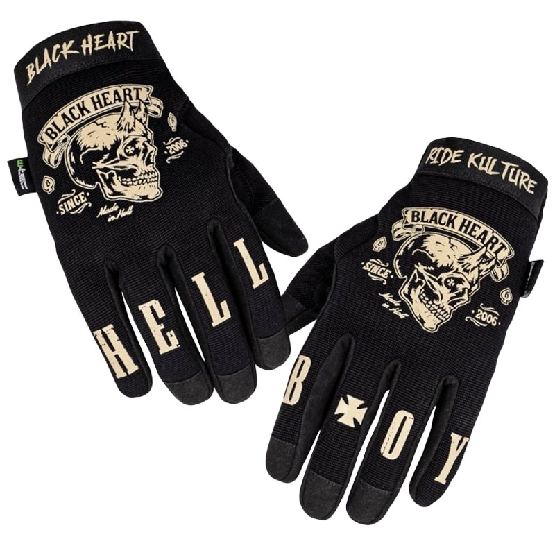 Rukavice na chopper Black Heart W-TEC Rioter černé