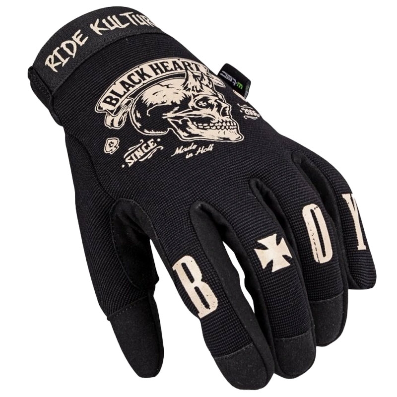 Rukavice na chopper Black Heart W-TEC Rioter černé