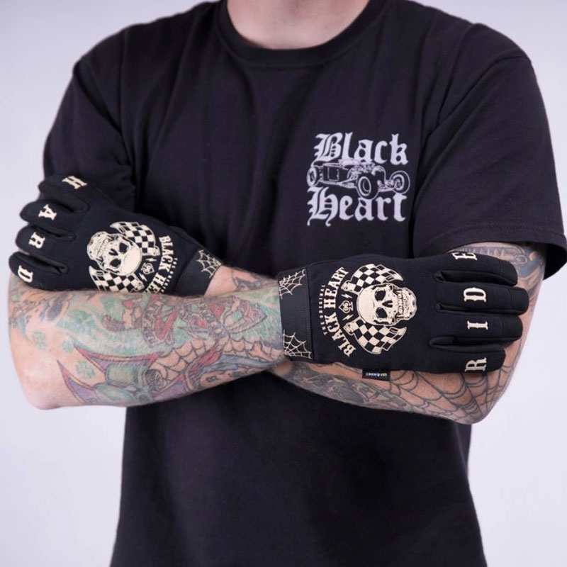 Rukavice na chopper Black Heart W-TEC Starter černé