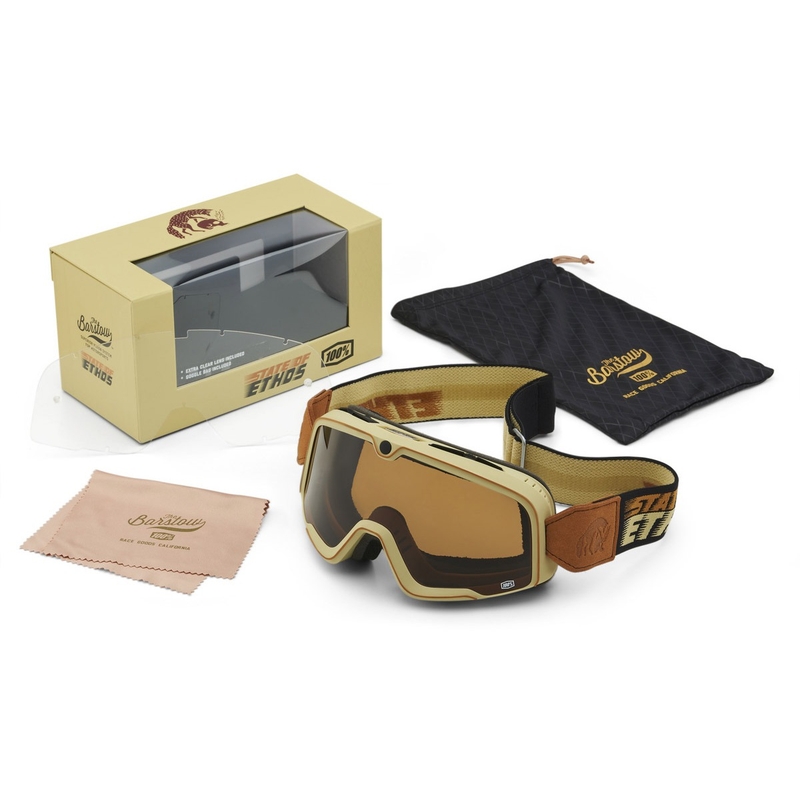 Motokroso akiniai 100% - JAV Barstow State Of Ethos bronze plexi