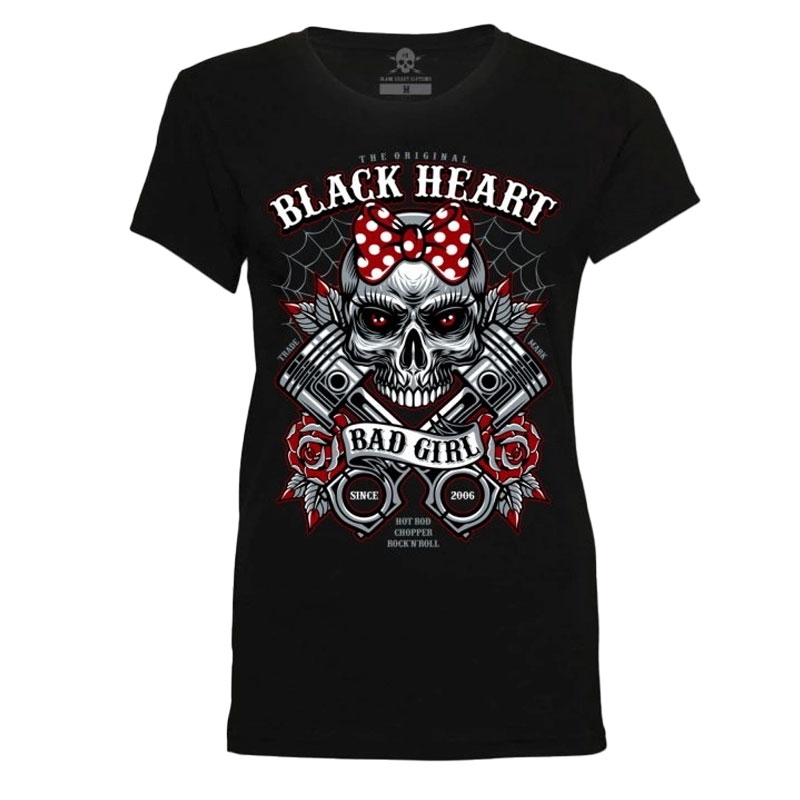 Moteriški marškinėliai Black Heart Bell Piston black