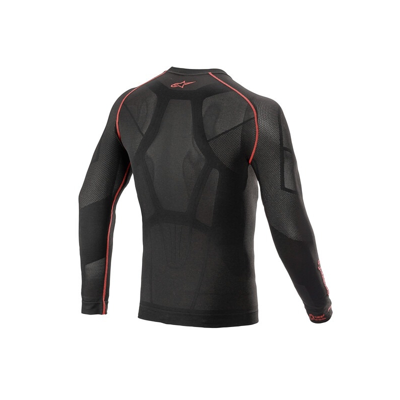 Alpinestars Ride Tech vasariniai termo marškinėliai ilgomis rankovėmis juodai raudoni