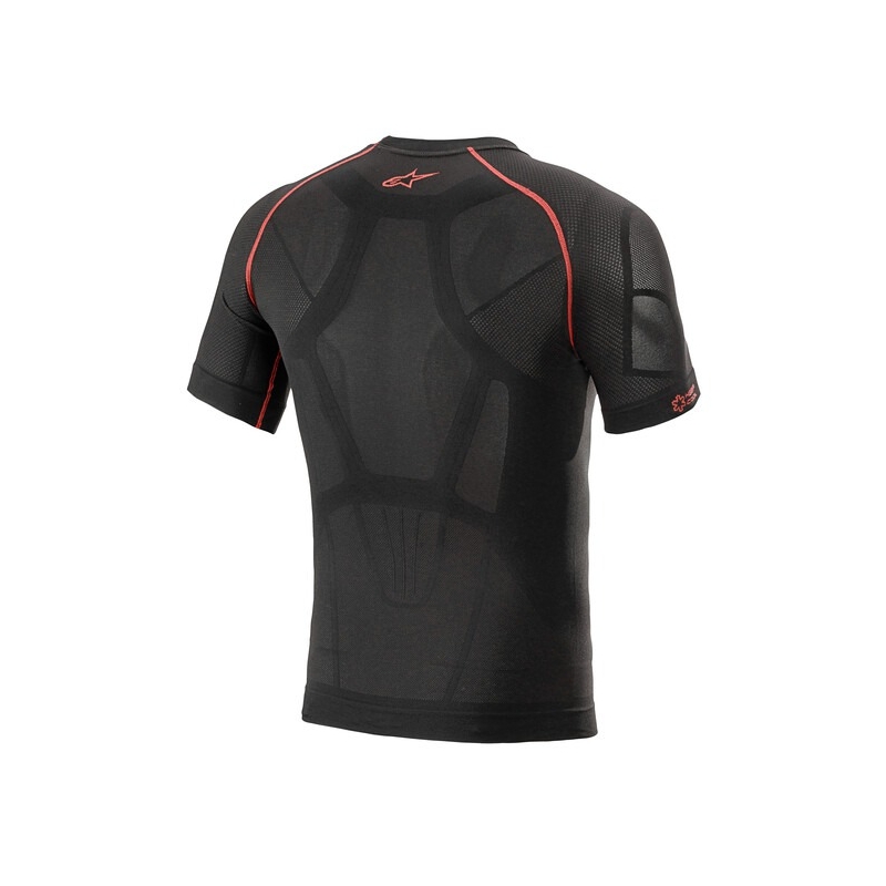 Alpinestars Ride Tech vasariniai marškinėliai trumpomis rankovėmis juodai raudoni