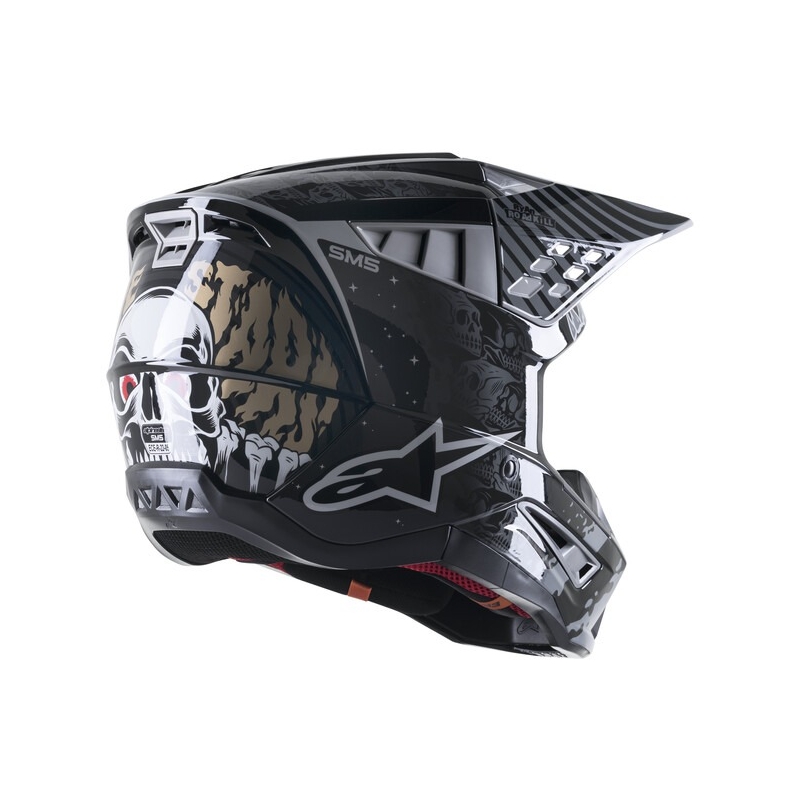 Motokrosová helma Alpinestars S-M5 Solar Flare černo-šedá výprodej