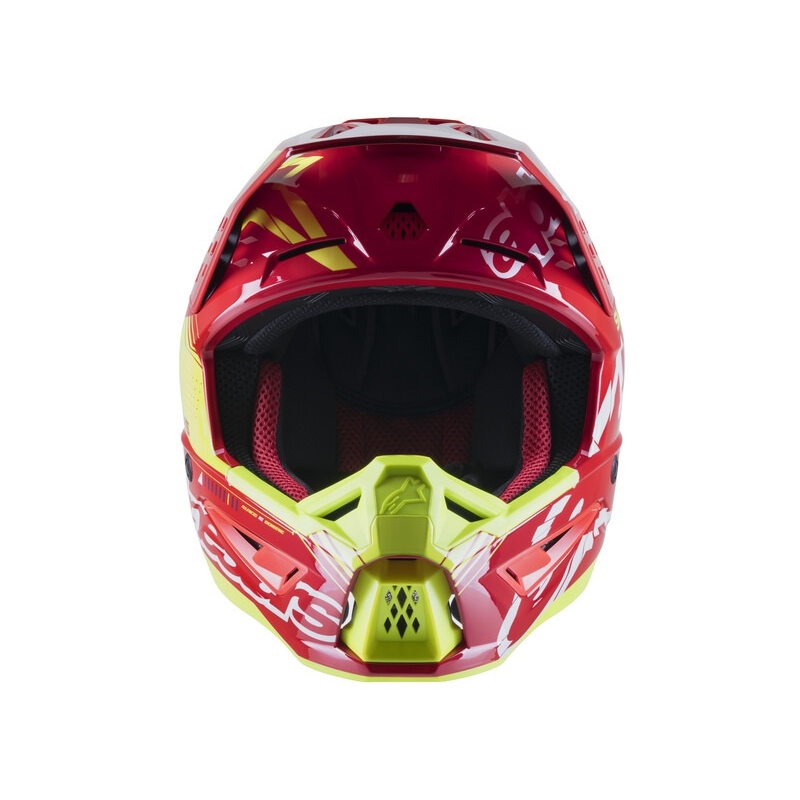 Motokrosová helma Alpinestars S-M5 Action červeno-fluo žluto-bílo modrá
