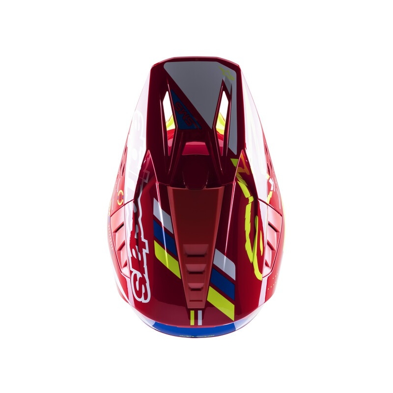Motokrosová helma Alpinestars S-M5 Action červeno-fluo žluto-bílo modrá