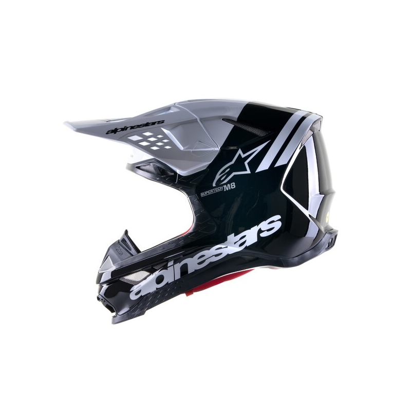 Alpinestars Supertech S-M8 Radium 2 Motokroso šalmas juodai baltas