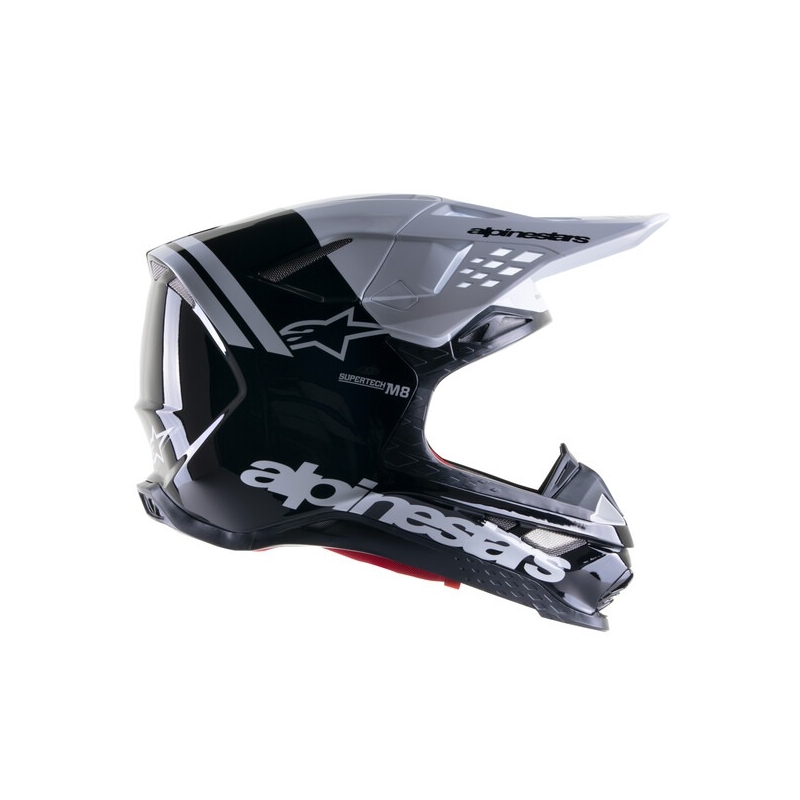 Alpinestars Supertech S-M8 Radium 2 Motokroso šalmas juodai baltas