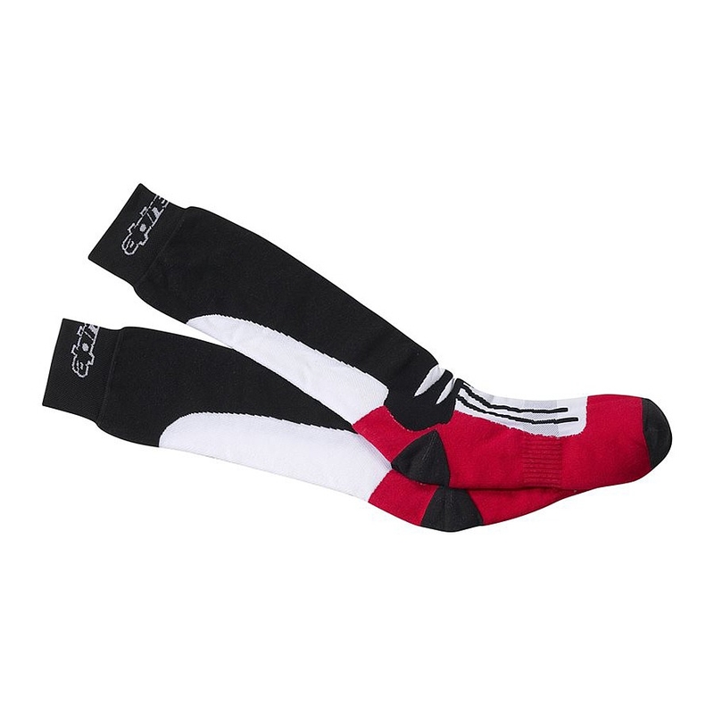 "Alpinestars Racing Road CoolMax®" juodos, baltos ir raudonos kojinės