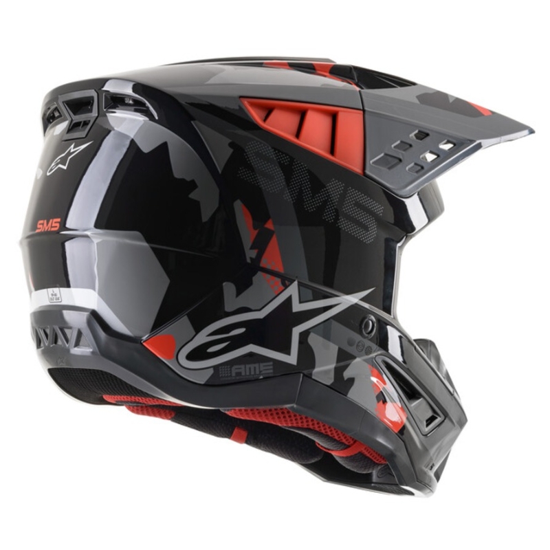 Motokrosová helma Alpinestars S-M5 Rover antracit-fluo červeno- maskáčová šedá