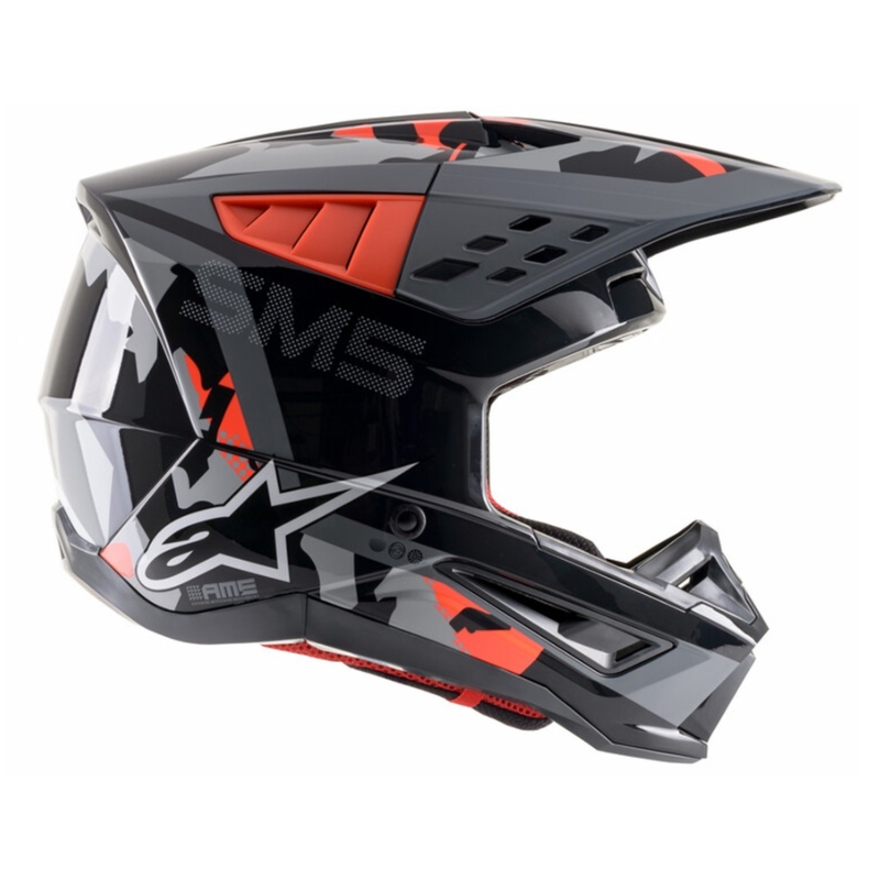 Motokrosová helma Alpinestars S-M5 Rover antracit-fluo červeno- maskáčová šedá