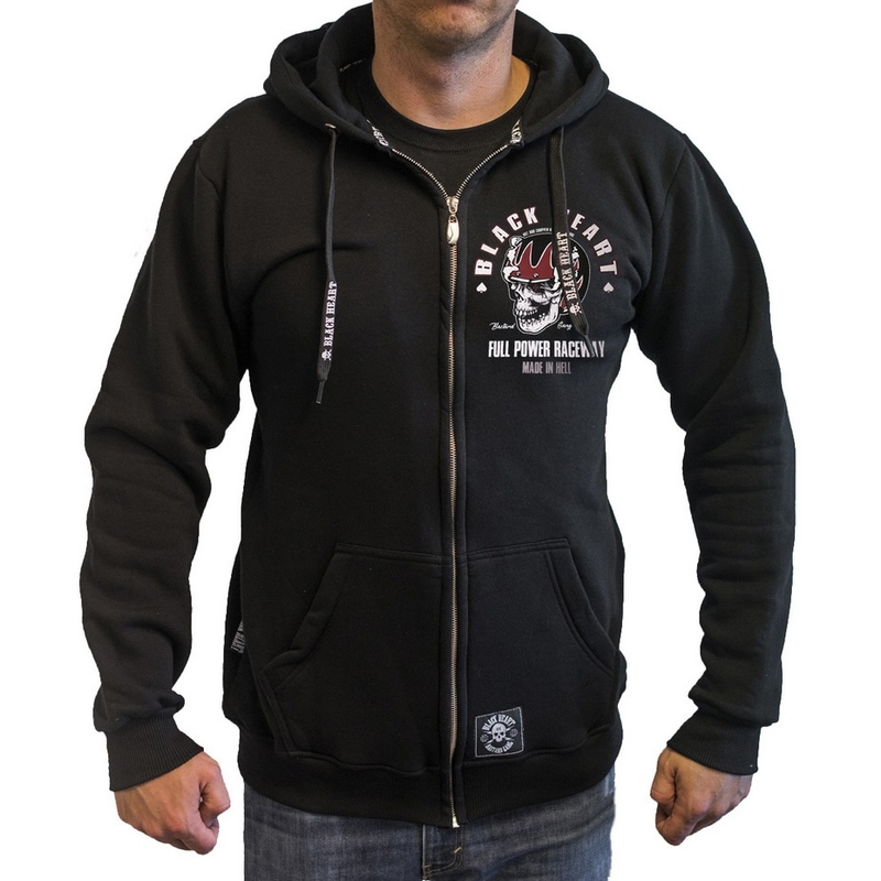 Mikina Black Heart Full Power Zip výprodej