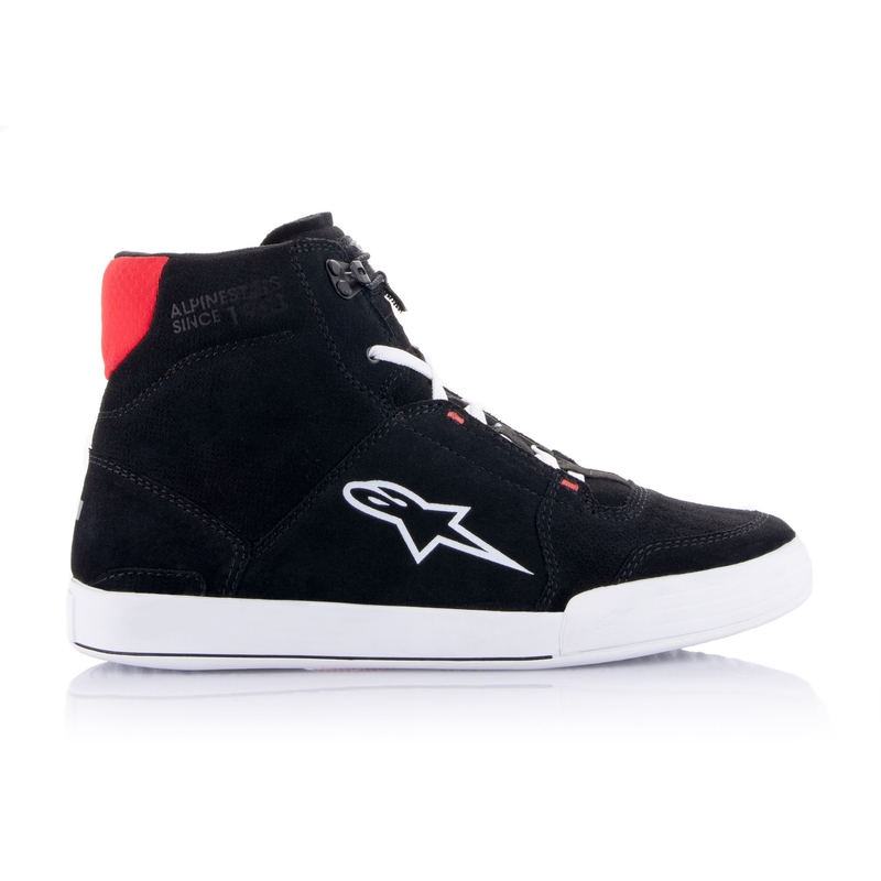 "Alpinestars Chrome" juodi, balti ir raudoni motociklininko batai
