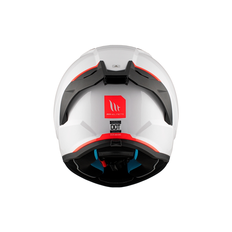 MT Stinger 2 Solid Gloss White Integral Motociklininko šalmas