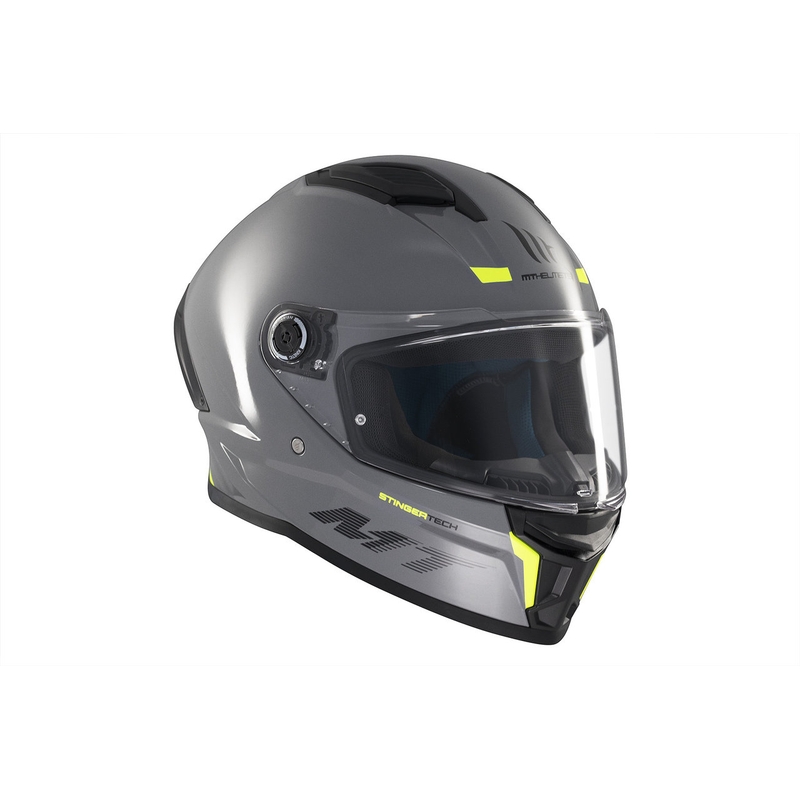 MT Stinger 2 Solid Gloss Grey Integral Motociklininko šalmas