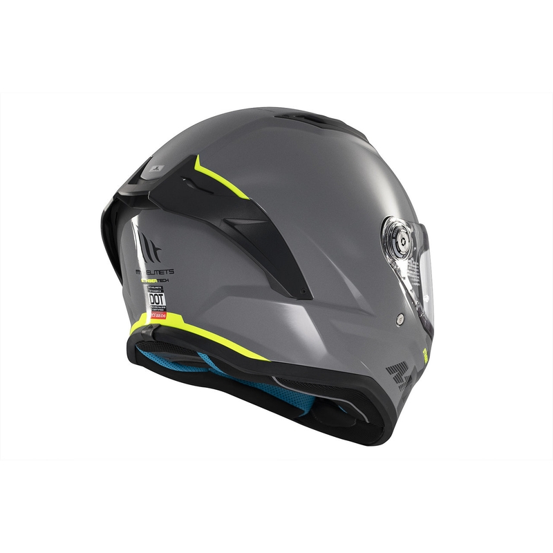 MT Stinger 2 Solid Gloss Grey Integral Motociklininko šalmas