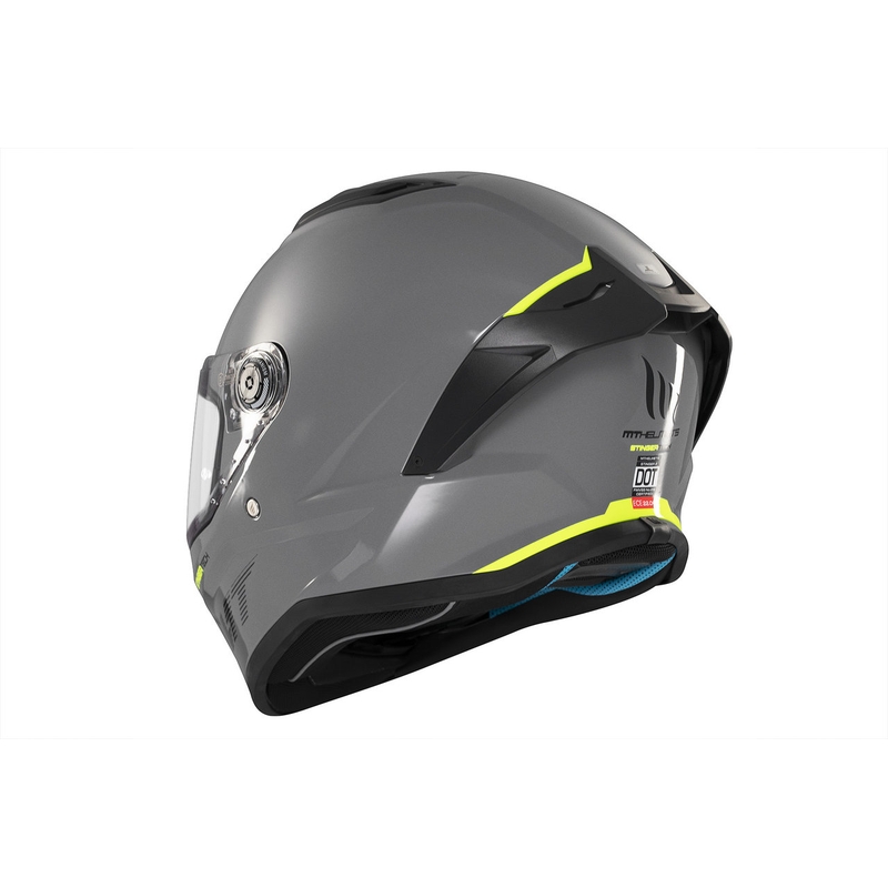 MT Stinger 2 Solid Gloss Grey Integral Motociklininko šalmas