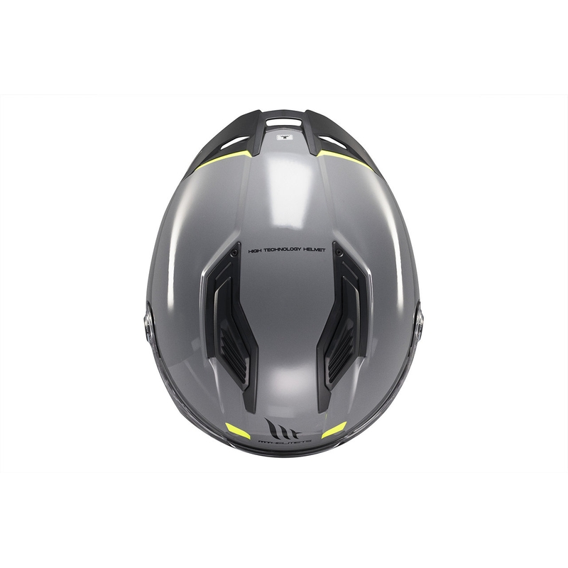 MT Stinger 2 Solid Gloss Grey Integral Motociklininko šalmas