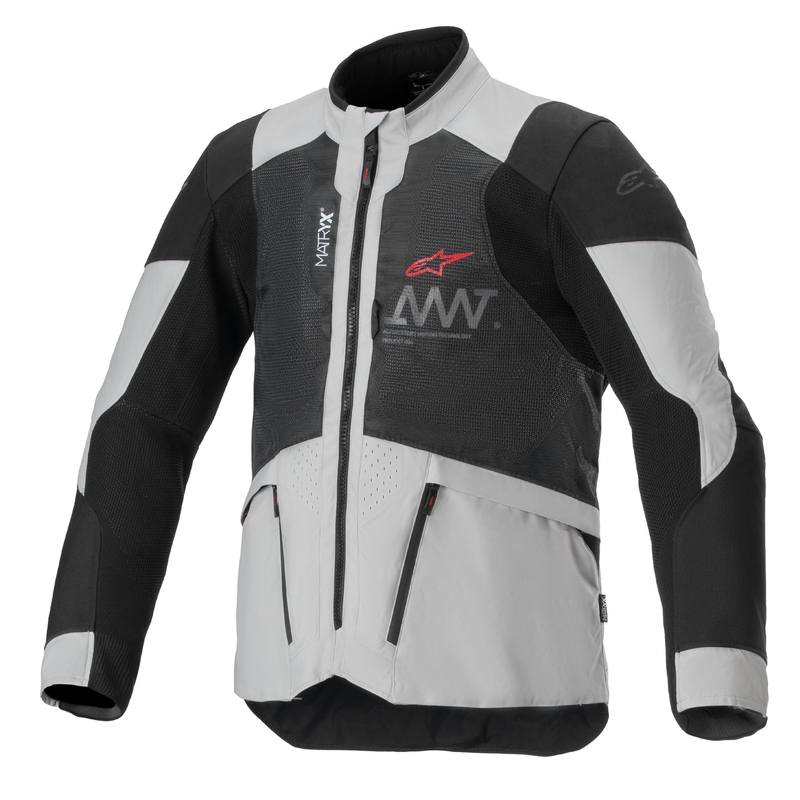 Alpinestars Amt 7 Air šviesiai pilkai juoda motociklininko striukė