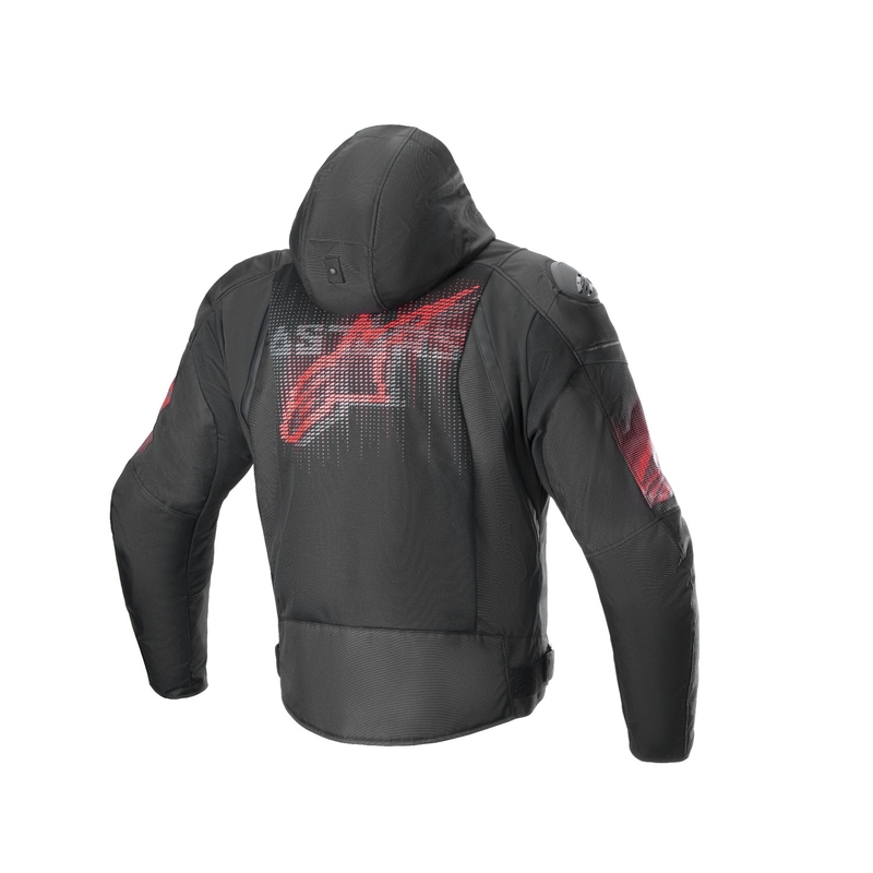 "Alpinestars Zaca Air Venom" neperšlampama juoda/juodai raudona motociklininko striukė
