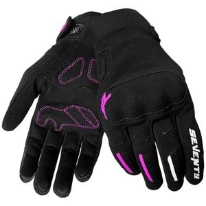 Moteriškos motociklininko pirštinės Seventy Degrees SD-C42 Asphalt black and pink