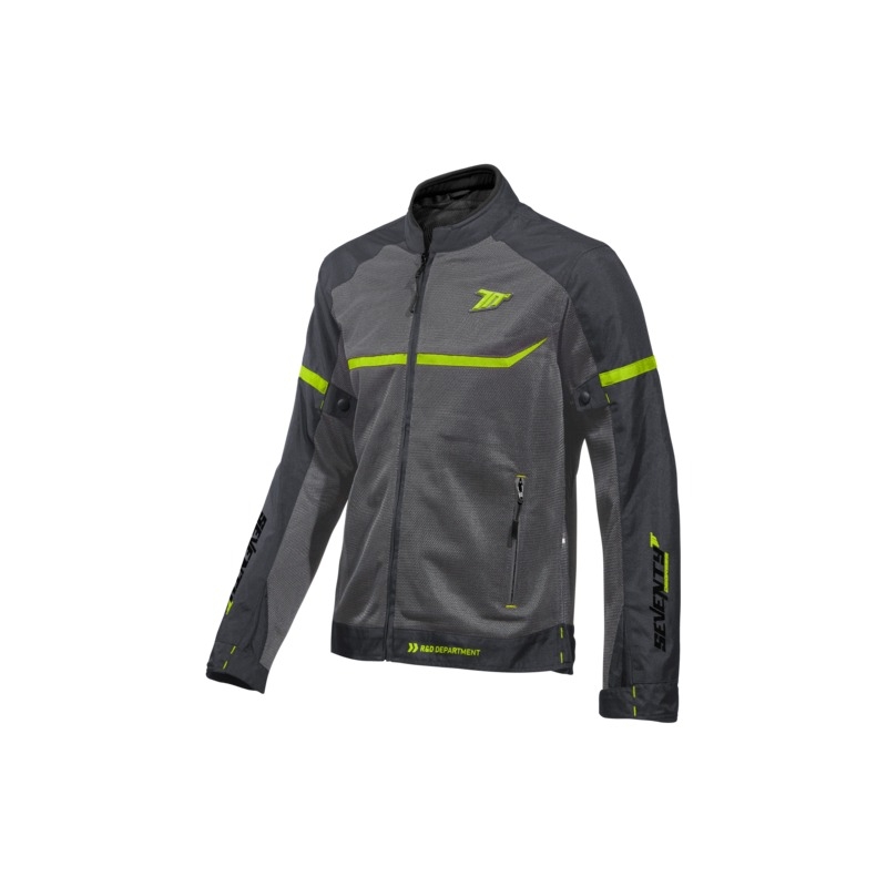 Motociklininko striukė SEVENTY DEGREES SD-JR30.1 Mojave grey-fluo yellow